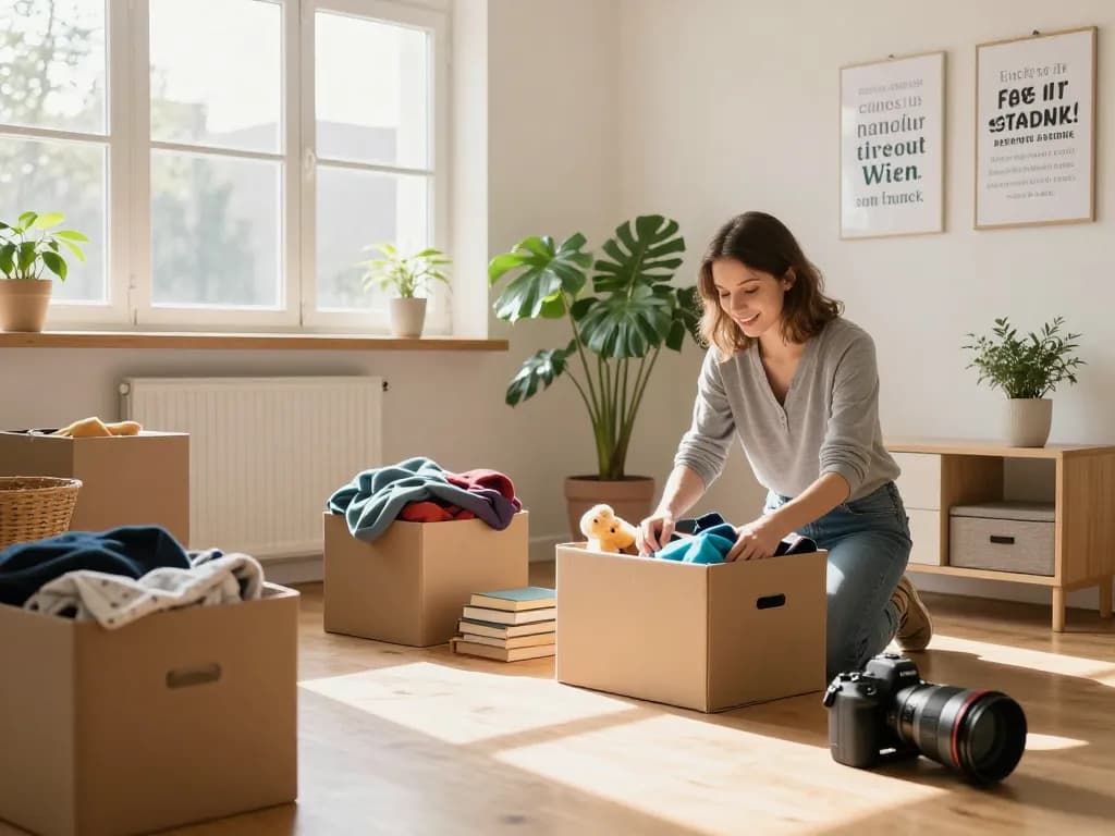 Räumung Wien: Professioneller Organisator hilft dabei, ein Zuhause zu entrümpeln.