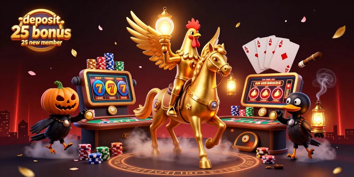 Menangkan bonus deposit 25 bonus 25 anggota baru dengan permainan slot seru di kasino malam hari.