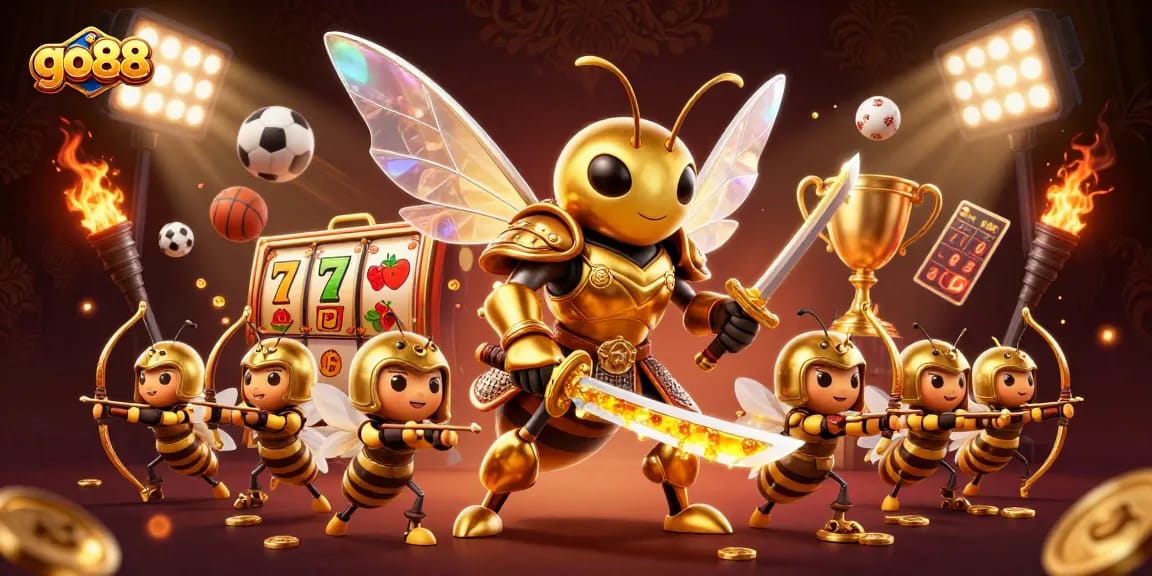 Engage with go88's thrilling gaming experience featuring vibrant characters and dynamic casino elements.