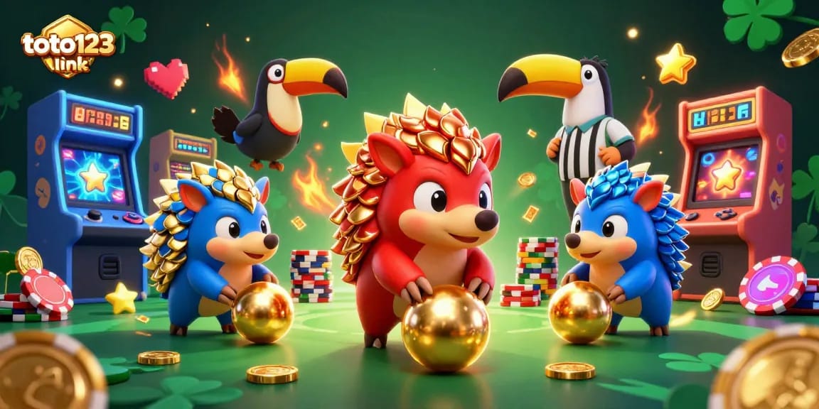 Experience the action of toto123 link as rival pangolins compete in a high-stakes gaming scene.