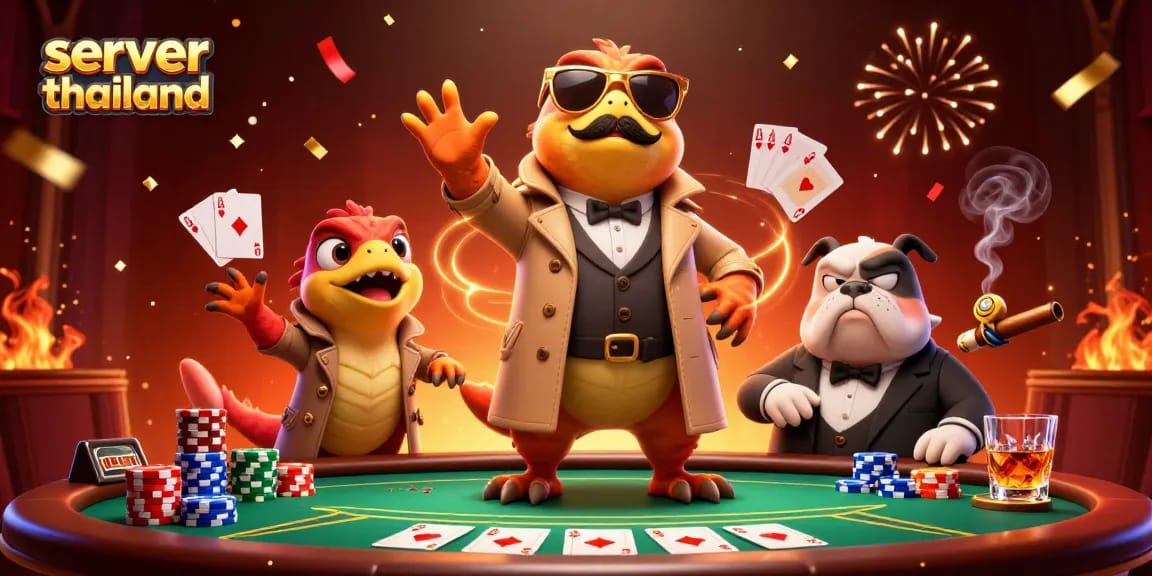 Experience exciting gaming with server thailand, featuring raptors blending humor and thrills in a casino.