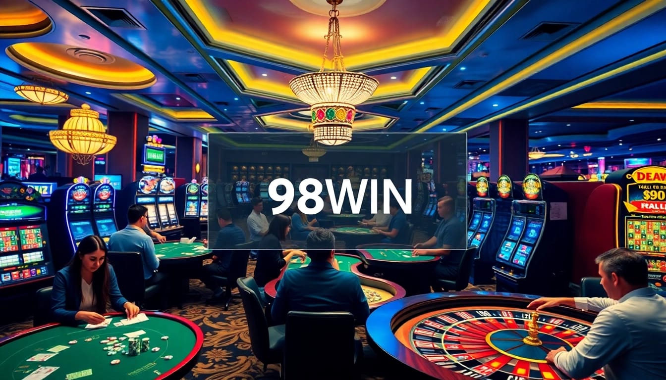 Experience the excitement of 98WIN with vibrant casino elements and engaging gameplay.