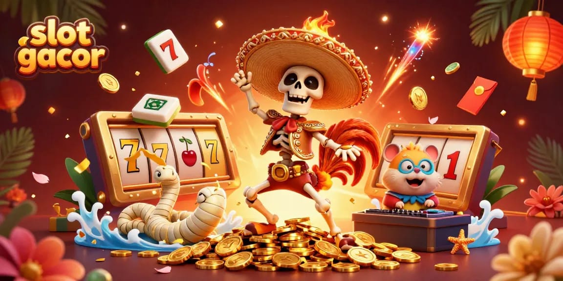 Slot gacor meriah dengan karakter skeleton dan elemen permainan yang menarik