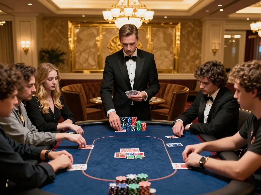 Intense poker gameplay at 28bets casino showcasing players strategizing their moves