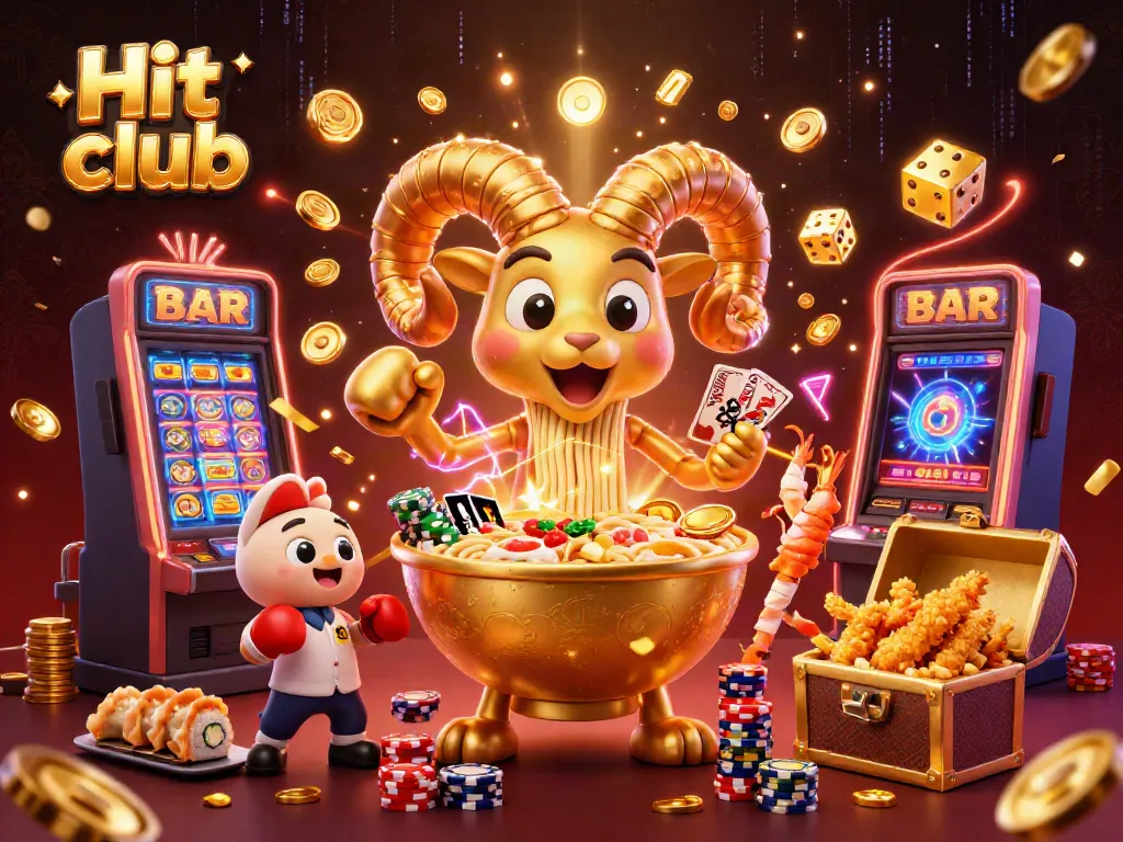 Experience exhilarating gameplay at Hit club with vibrant characters and a dynamic casino atmosphere.