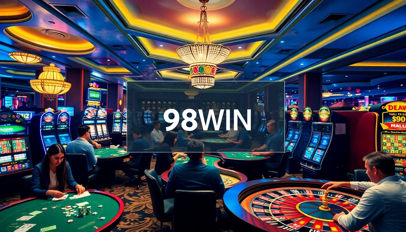 Experience the excitement of 98WIN with vibrant casino elements and engaging gameplay.