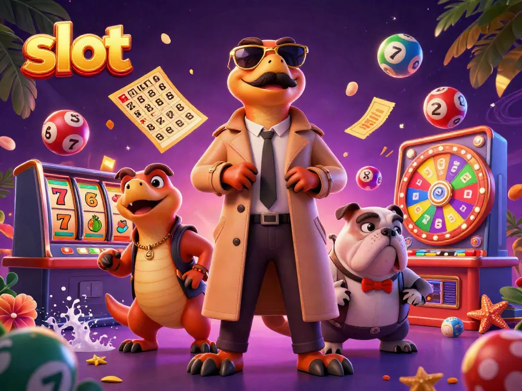 Engage with exciting slot gaming elements in a vibrant casino atmosphere.
