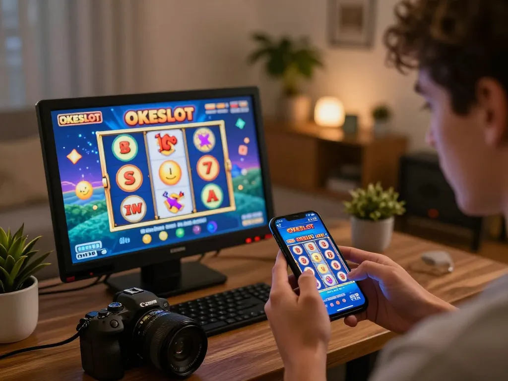 Permainan menarik di aplikasi mobile OKESLOT, menampilkan kemenangan mesin slot yang mendebarkan.