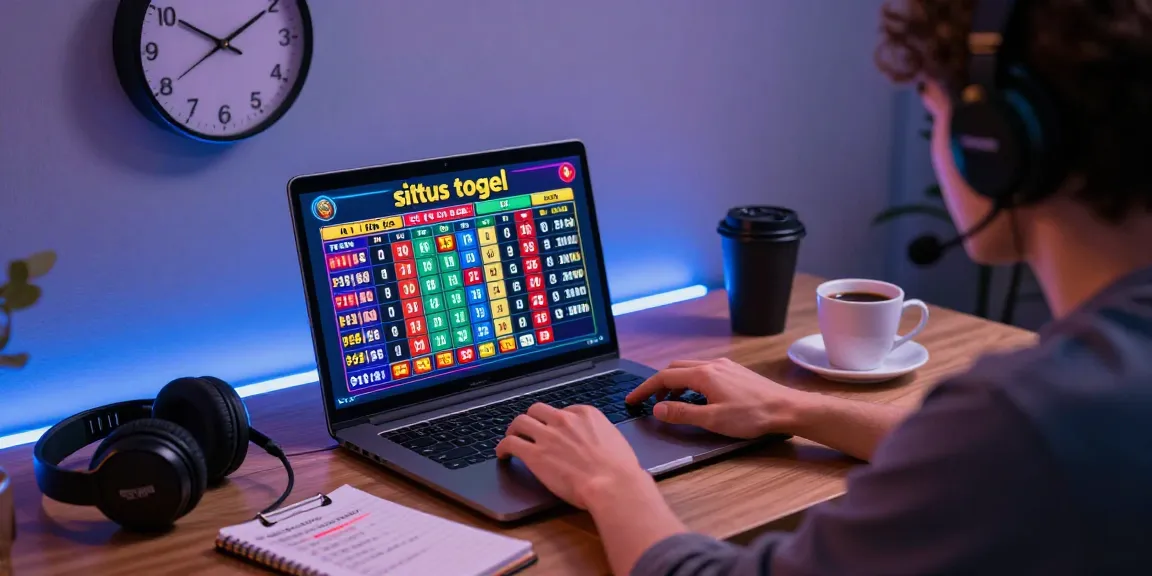 situs togel betting scene in a cozy home office with engaging digital displays and strategy notes