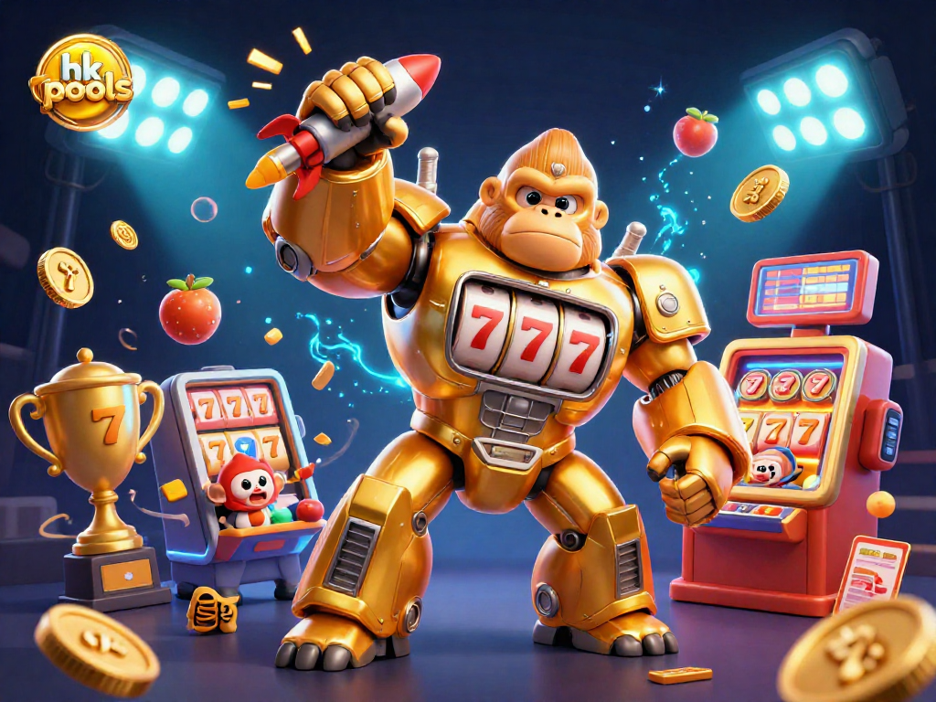 Permainan hk pools yang mendebarkan dengan karakter slot dan jackpot emas yang menarik.