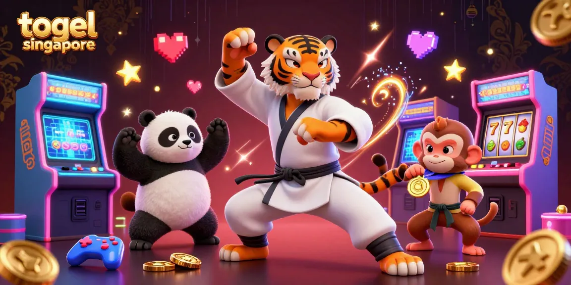 Engage with togel singapore visuals in a vibrant casino scene full of exciting game elements.