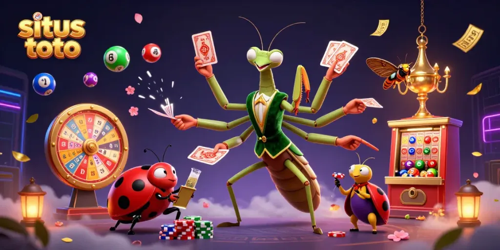 Menangkan permainan di situs toto dengan bola lotere berwarna-warni dan atmosfir kasino yang meriah.