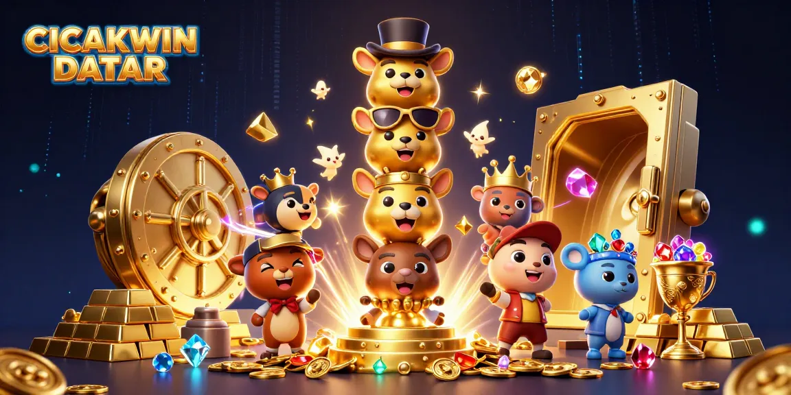 CICAKWIN DATAR highlights dynamic gameplay with golden treasures and animated totem elements, perfect for casino enthusiasts.