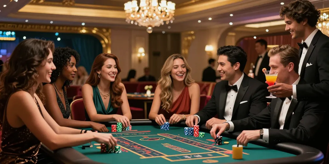 Keberuntungan di LUXURY777 Daftar di kasino mewah dengan teman-teman bermain roulette.