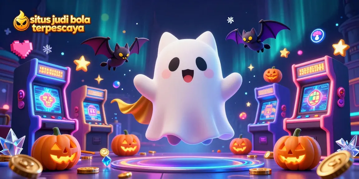 Experience the thrill of situs judi bola terpercaya with dynamic ghostly characters in a vibrant casino scene.