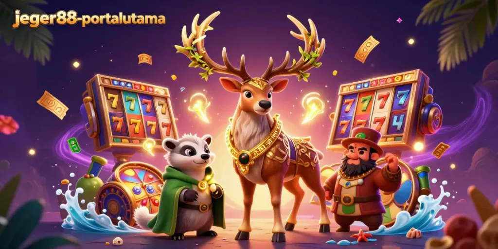Pengalaman bermain slot di jeger88-portalutama dengan simbol jackpot yang memikat.