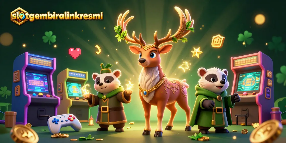 Permainan slotgembiralinkresmi yang penuh warna dan menyenangkan dengan karakter kartun 3D di kasino.