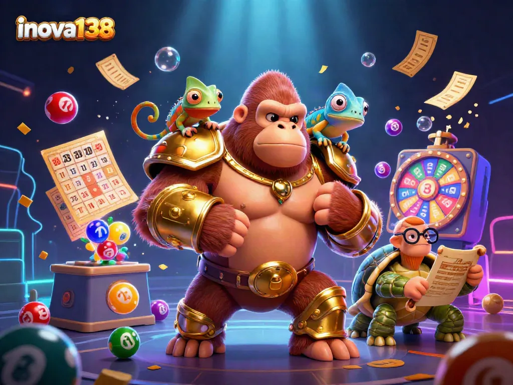 Engage with inova138 by enjoying vibrant lottery games with colorful elements and characters in action.
