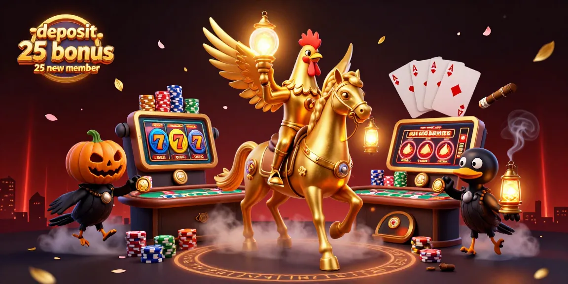 Menangkan bonus deposit 25 bonus 25 anggota baru dengan permainan slot seru di kasino malam hari.