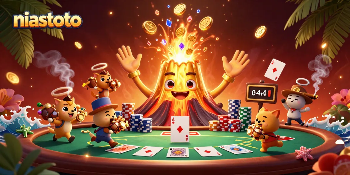 Niastoto menghadirkan pengalaman slot yang mengesankan dengan karakter vulkan emas yang penuh harta.