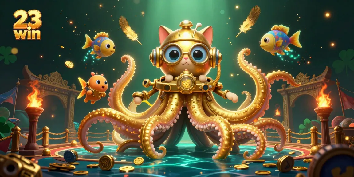 Win big with 23 win as the colossal kraken and diving cat explore the treasure-filled ocean.