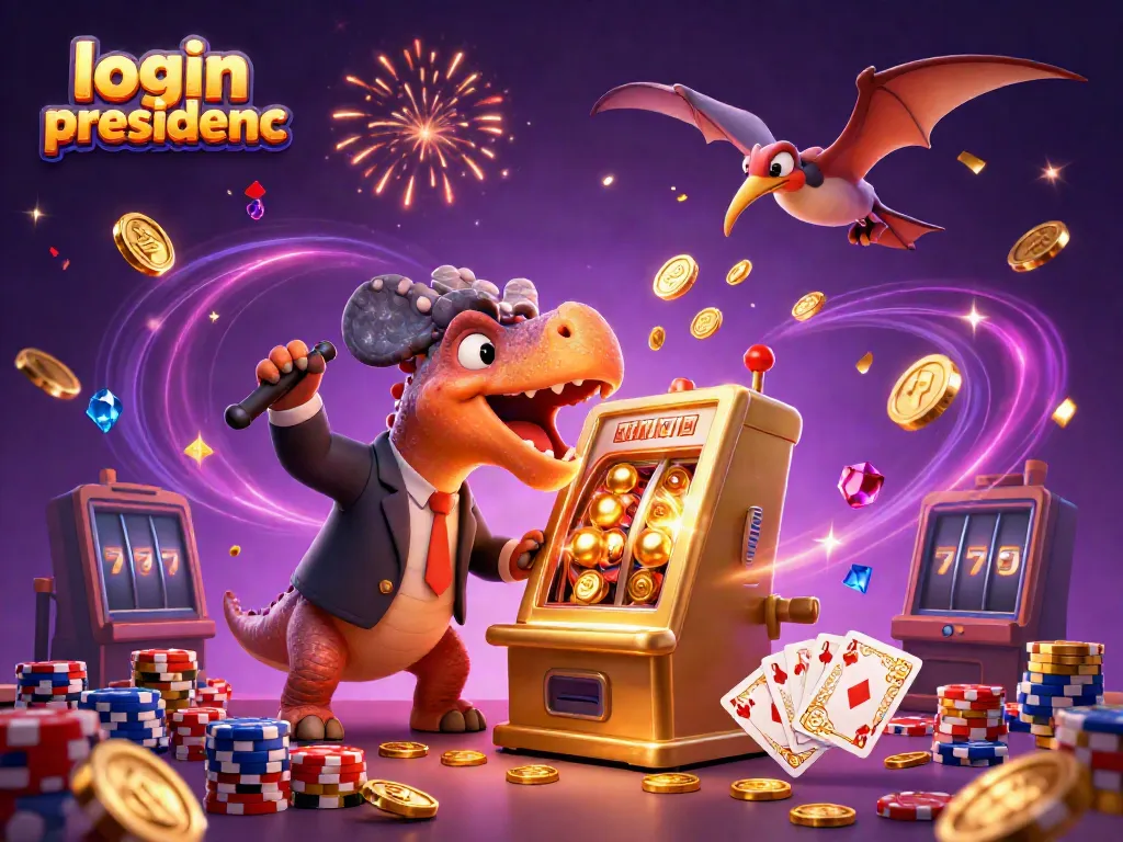Experience thrilling jackpots with login presidencc in a vibrant cartoon casino scene