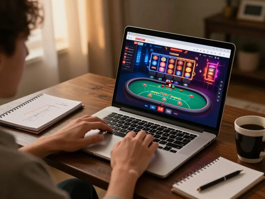 IDNSCORE offers an engaging live casino experience featuring online players enjoying slot and poker games
