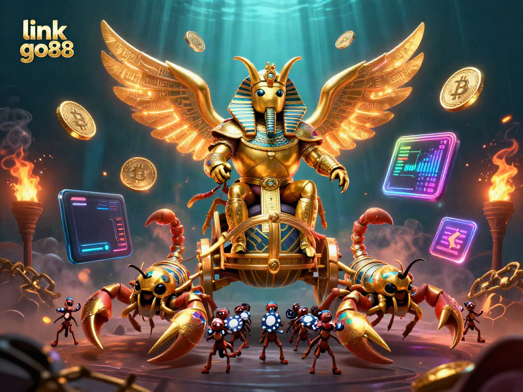 Experience excitement and wins with link go88 in this vibrant casino-themed illustration.