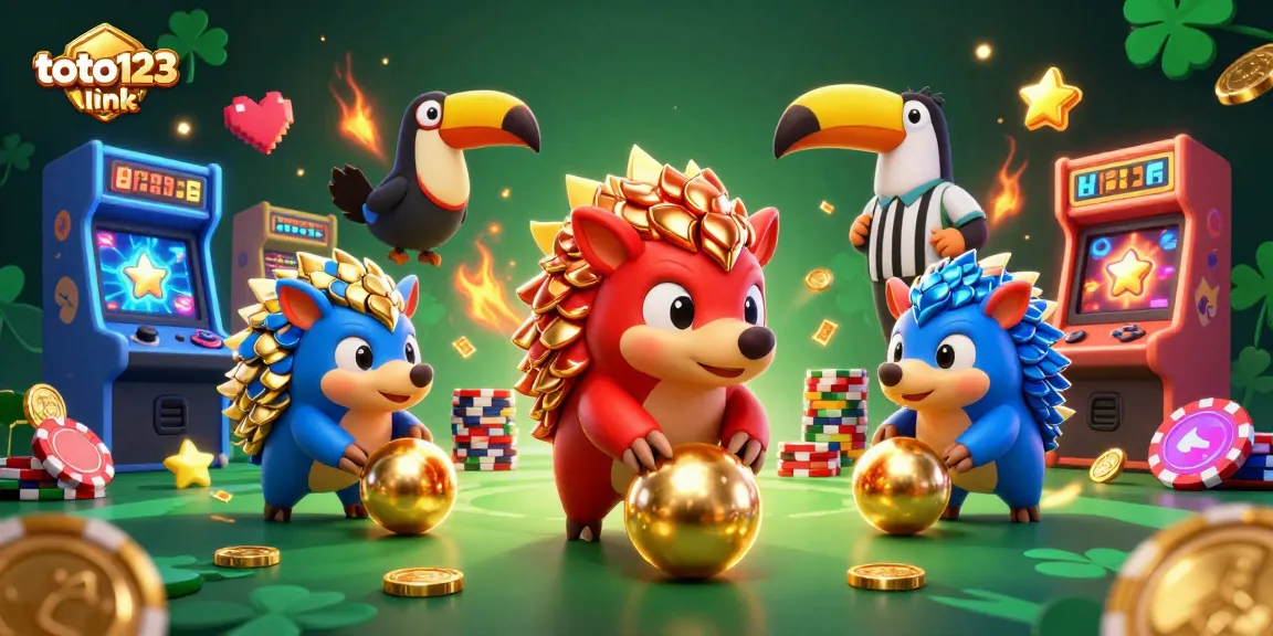 Experience the action of toto123 link as rival pangolins compete in a high-stakes gaming scene.