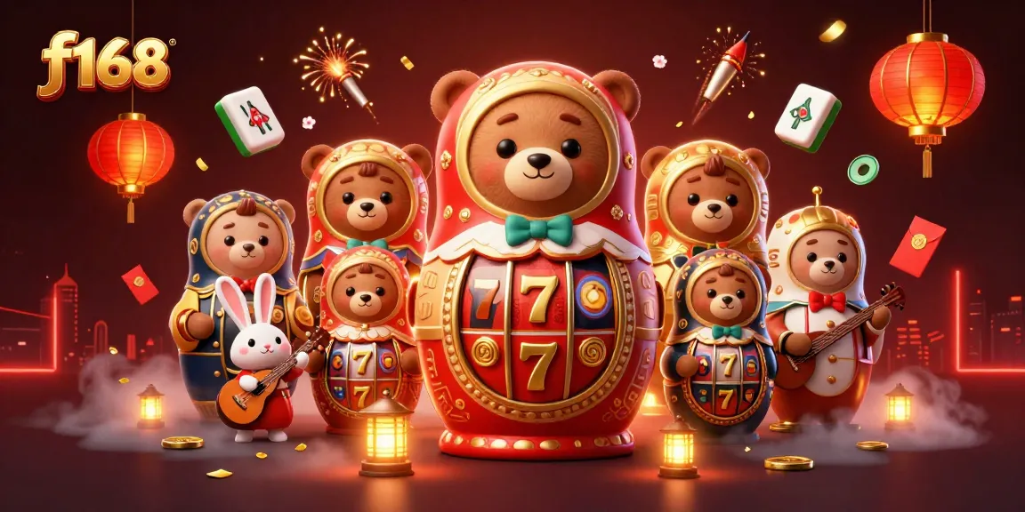 Play and win exciting games at f168 with vibrant 3D characters and casino elements in an animated scene.