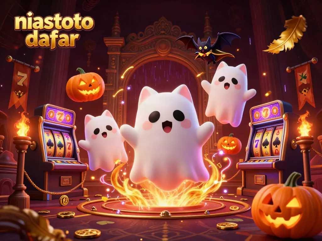 Gambarkan niastoto daftar dengan kucing hantu dan kelelawar di kasino angker.