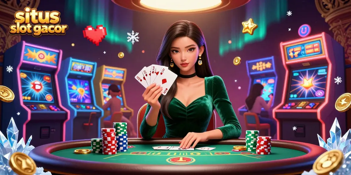 Winning hand displayed at a luxury poker table in the situs slot gacor scene.