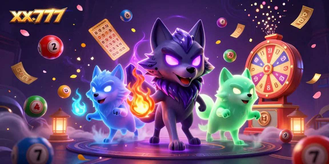 Play thrilling games at xxx777 featuring colorful lottery elements and specter wolves in excitement-filled action.