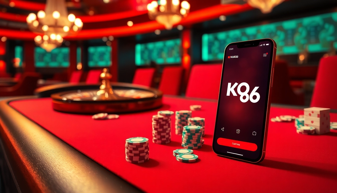 Trải nghiệm trò chơi cao cấp tại KO66 với bàn poker sống động và không khí sòng bạc sang trọng.