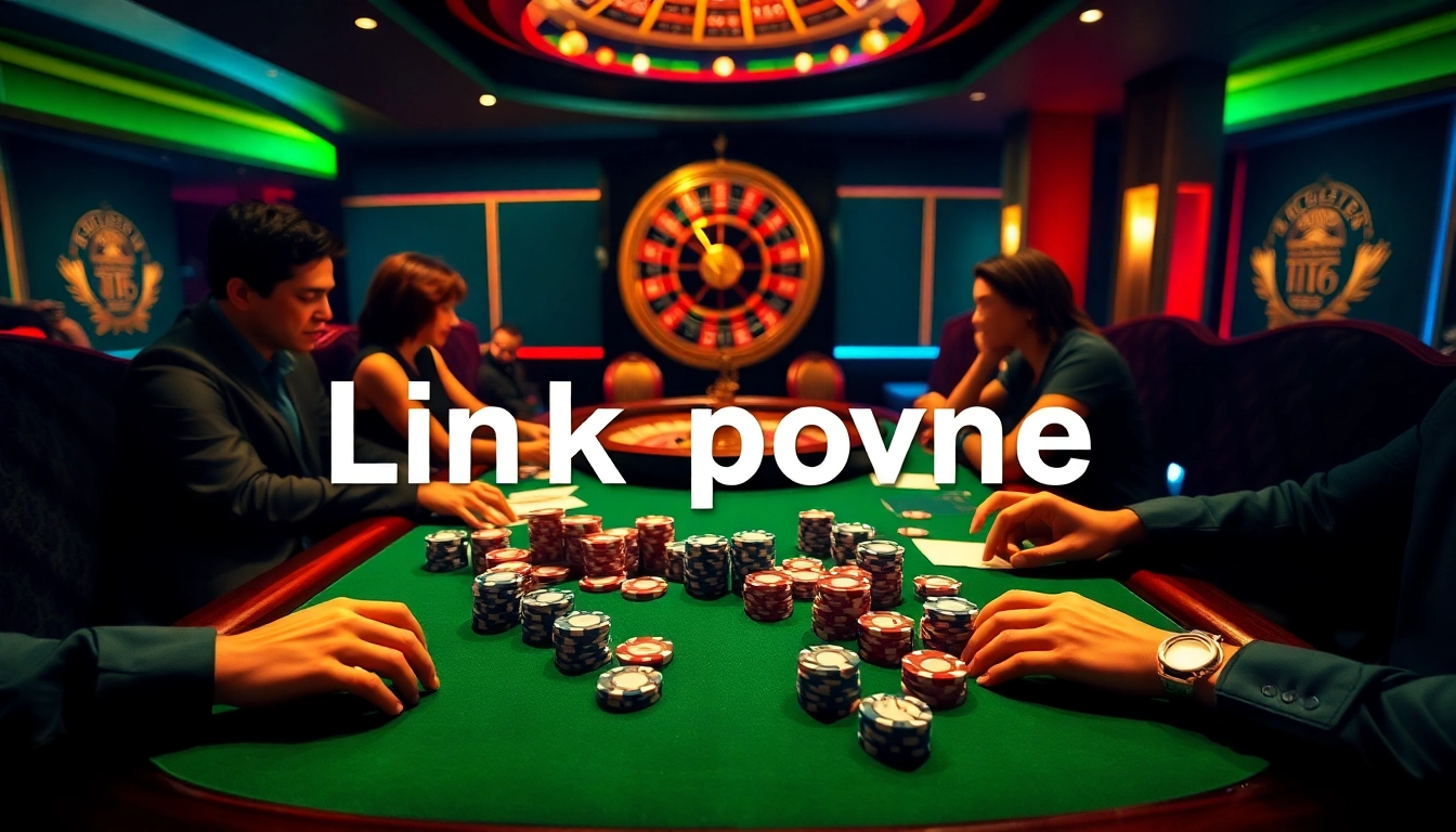 Engaging poker scene showcasing chips and cards, emphasizing link poker excitement.