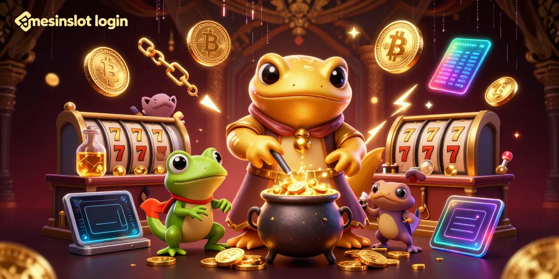 Experience the thrilling mesinslot login scene with immersive elements from a gambling fantasy.