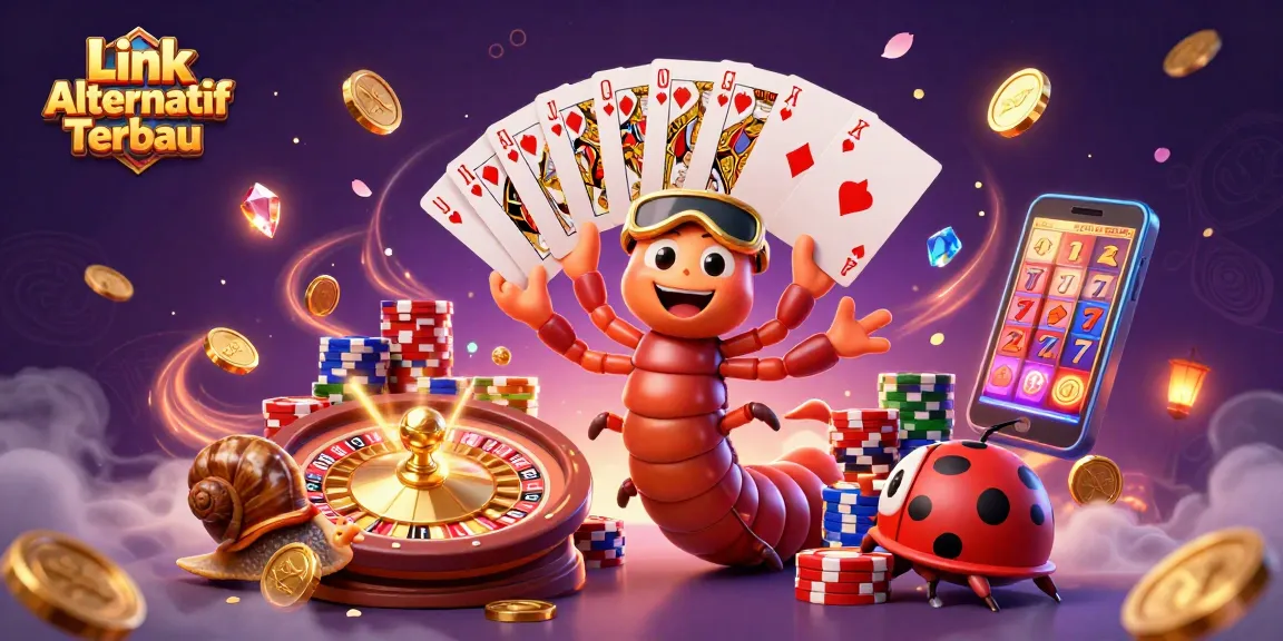 Experience excitement with Link Alternatif Terbaru: a vibrant 3D casino scene showcasing skilled gaming elements.