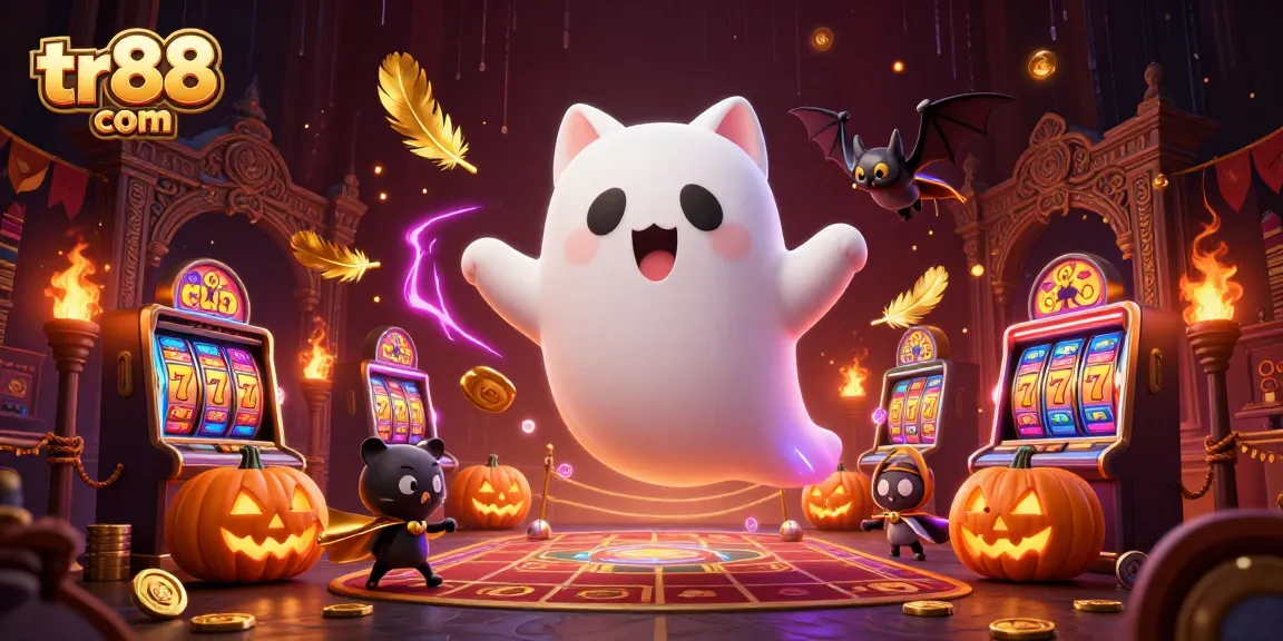 Experience winning thrills at tr88 com in a haunted casino with vibrant casino characters and rich game elements.