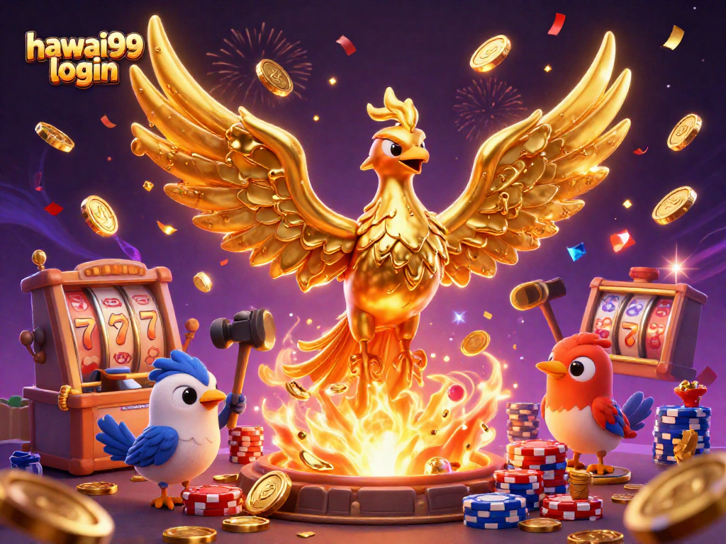 Experience the excitement of hawai99 login with vibrant slot machine visuals and dynamic gaming elements.