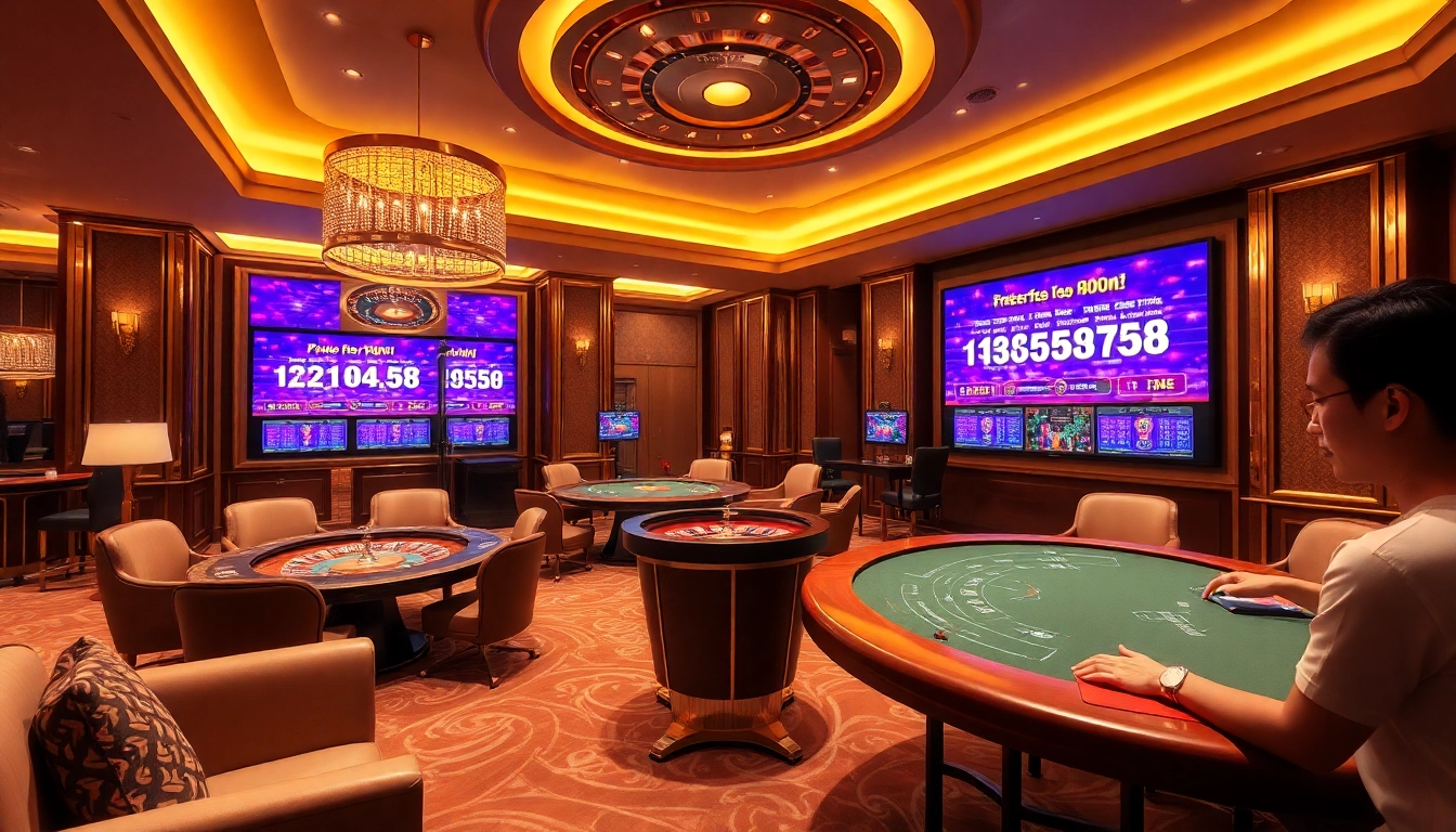 Experience luxury gaming with KAISAR 888 in an elegant casino environment showcasing 4D togel excitement.