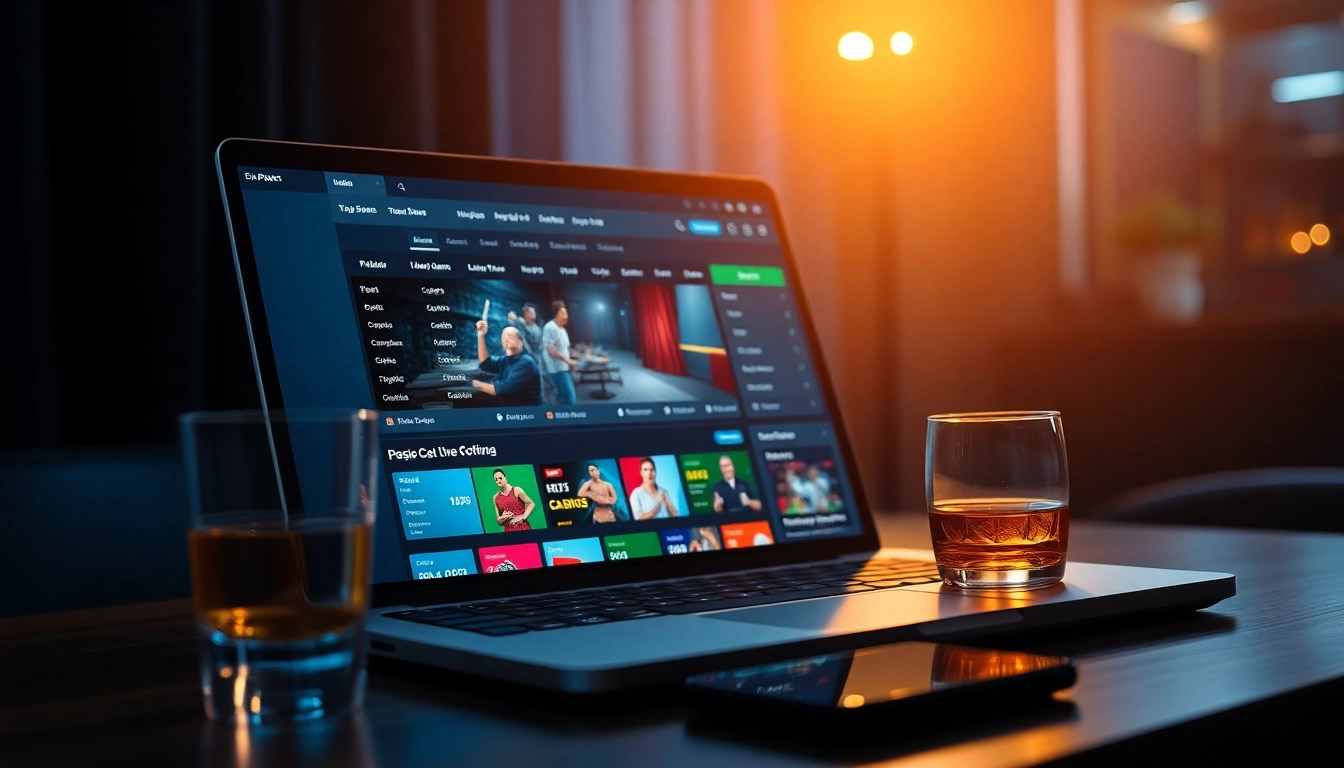 Reputable betting sites illustrated with online interface showcasing varied betting options, conveying trust and luxury.