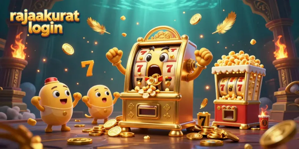 Gamerja Rajaakurat login mengungkap keajaiban slot dengan mesin slot bergerak dan koin berkilau.