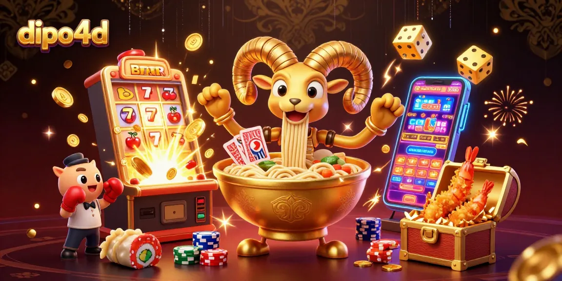 dipo4d players enjoy thrilling action in a vibrant cartoon scene filled with slots and colorful game elements.