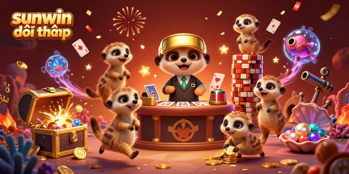Engage with sunwin đổi thưởng in a vibrant underwater casino scene filled with colorful gems and festive energy.