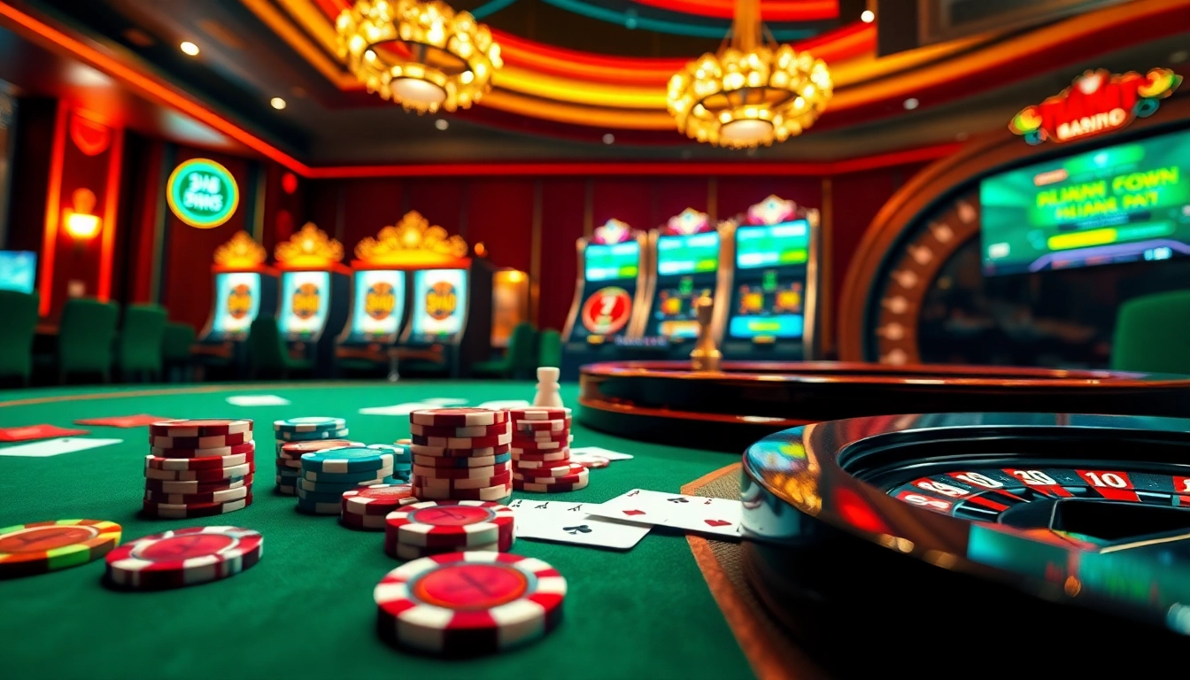 Experience thrilling gaming action at 9ph.art with immersive casino tables, vibrant slot machines, and poker excitement.