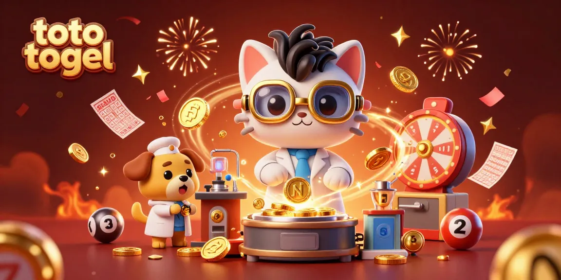 Menang dalam togel dengan toto togel, menggambarkan kucing ilmuwan dan anjing lab asisten.