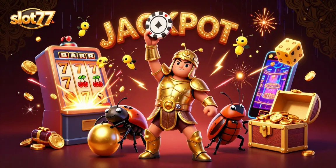 Menang besar di slot777 dengan jackpot memukau dalam ilustrasi 3D yang penuh warna.