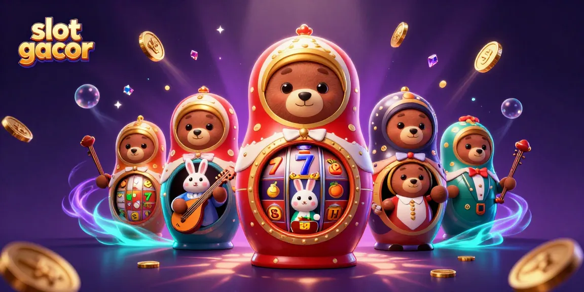Experience the excitement of slot gacor with dynamic casino-themed illustrations featuring vibrant characters and elements.