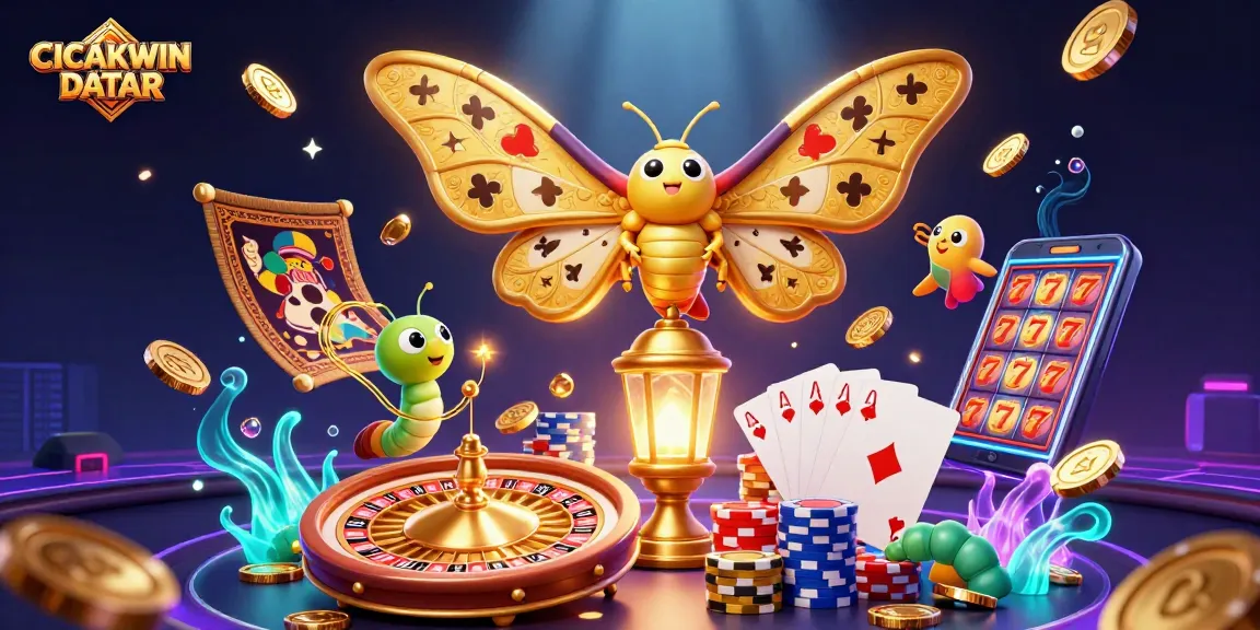 Permainan menarik di CICAKWIN DATAR dengan slot & jackpot berlapis emas dan berlian bersinar.