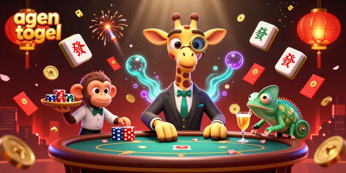 Menyusun strategi di agen togel dengan suasana kasino yang mewah dan penuh warna.